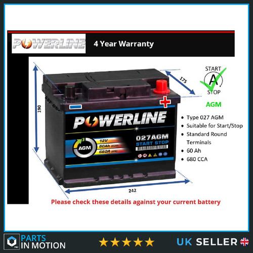 Agm car battery 027agm - car,