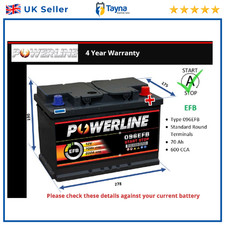 EFB Car Battery fits NISSAN