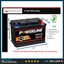 EFB Car Battery fits NISSAN