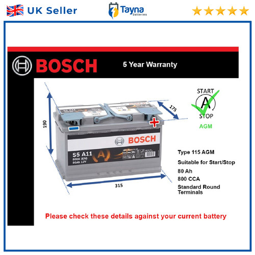 Agm car battery - car, mercedes