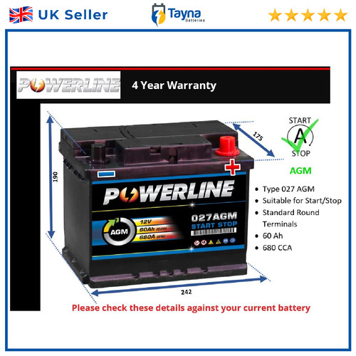 Agm car battery 027agm - car,