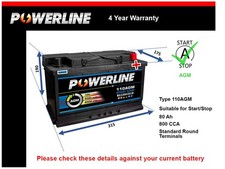 AGM Battery fits RANGE ROVER