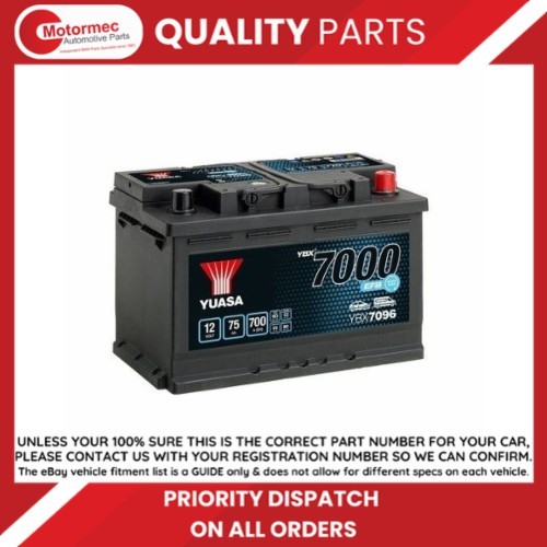 Yuasa ybx7096 12v 75ah 700a - ybx7096,