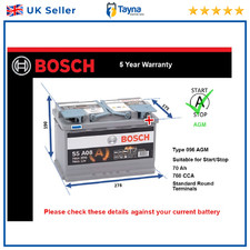 AGM Car Battery S5A08 Bosch
