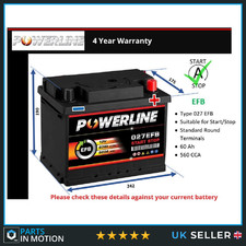 EFB Car Battery fits NISSAN