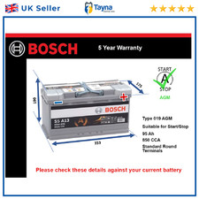 AGM Car Battery S5A13 Bosch