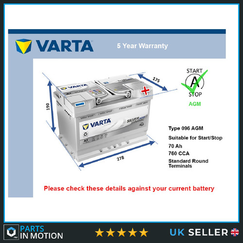 Agm car battery varta - agm,